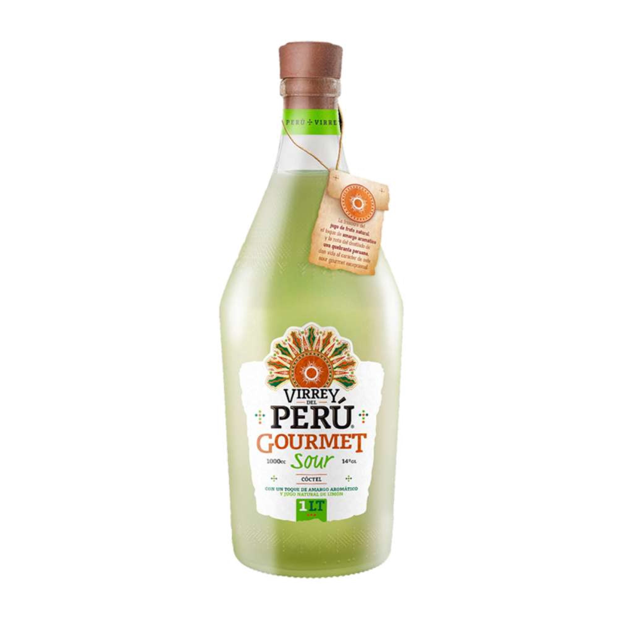 Cóctel Pisco Sour Limón Gourmet 14° Botella 1 L Virrey Del Perú