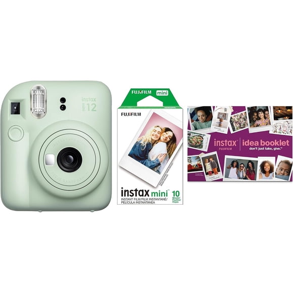 INSTAX MINI 12 Fujifilm Cámara Instantánea Verde Pack 2x3