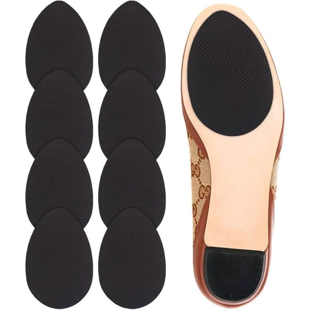 Almohadillas antideslizantes para zapatos, protectores adhesivos para suelas de zapatos, agarres antideslizantes para tacones altos (negro)