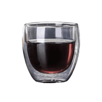 Genérico - Juego De 4 Tazas De Café Vidrio Térmico Doble Pared 80Ml Blanco