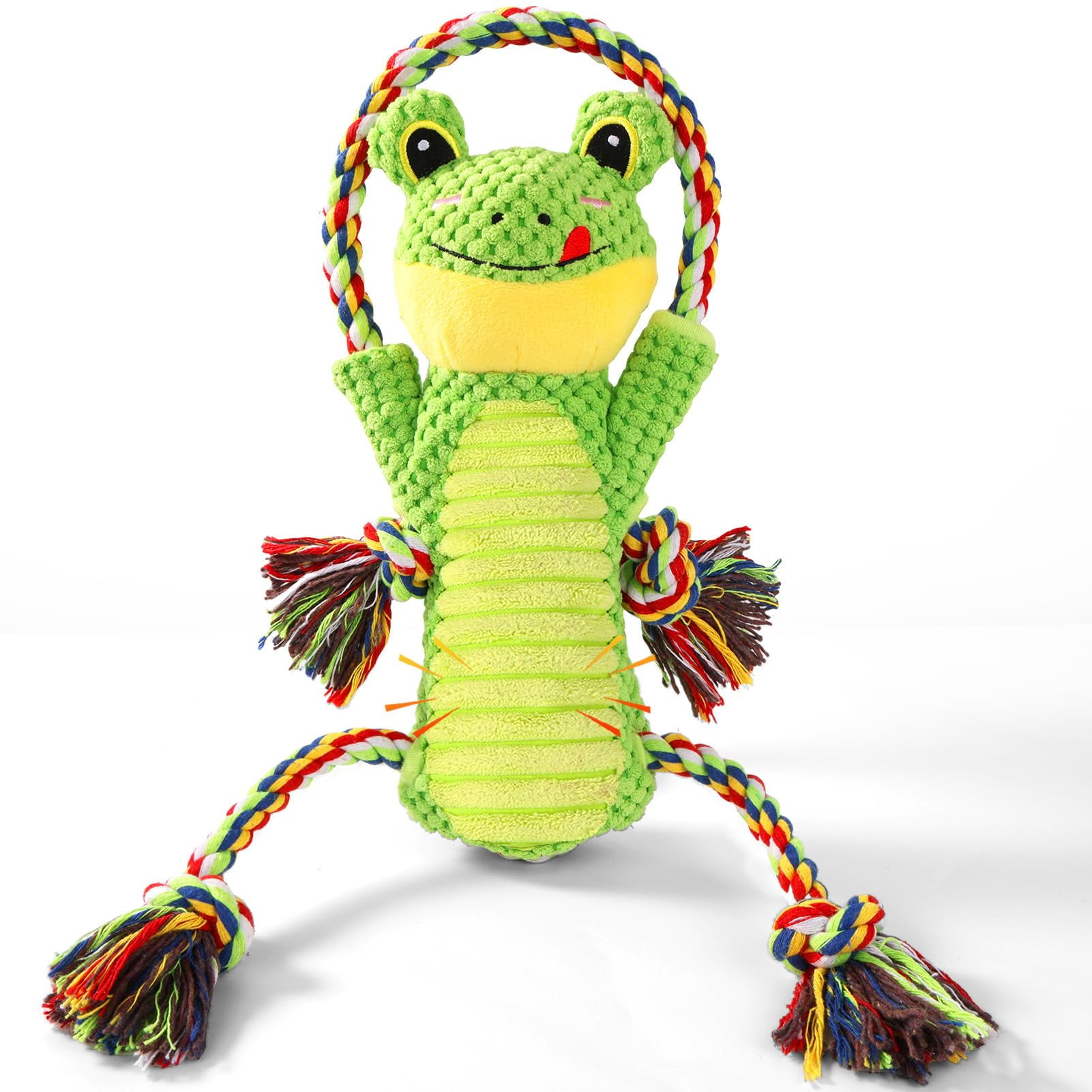Juguete Para Perro Drmstow De Peluche Con Cocodrilo Y Cuerda Con Chirriador