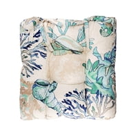 Greenland Home Fashions - Cojín Para Silla Greenland Home, Triple Acolchado, 45 X 45 Cm, Atlantis