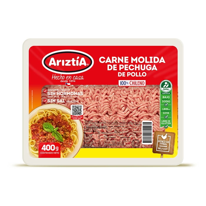 Carne Molida Pollo 400 g Ariztia