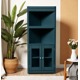thumbnail image 2 of Mueble Alto "Templanza" Despensero de Madera con Puertas - Azúl Marino - 60x40x180 cm, 2 of 3