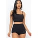 thumbnail image 1 of Conjunto De Top Corto De Tirantes Acanalado Y Shorts Fruncidos, 1 of 2