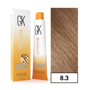 Gkhair - - Tintura Cream Color Permanente Vegana 100Ml + Oxidante - 8.3 Rubio Claro Dorado