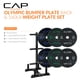 thumbnail image 2 of Set de discos de pesas CAP Barbell de 160 lb con rack de almacenamiento, 2 of 8