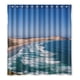 thumbnail image 1 of Cortina de ducha de estilo europeo con hermosas playas y paisajes de verano, juego de cortina de baño con ganchos, tamaño 66 x 72 pulgadas, 1 of 3