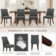 thumbnail image 2 of Juego de 4 sillas de comedor tapizadas COLAMY en gris oscuro con madera, 2 of 5