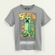 thumbnail image 1 of Polera Manga Corta Niño Gris Creeper Minecraft, 1 of 4