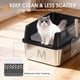 thumbnail image 5 of Caja de arena para gatos Bsemax de acero inoxidable con tapa para gatos pequeños, 5 of 9