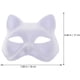 thumbnail image 5 of Máscara de gato, 3 piezas, máscaras Therian, máscaras de gato blancas, máscara de Halloween DIY, medias mascarillas de animales, mascarada, cosplay, fiesta, 5 of 7