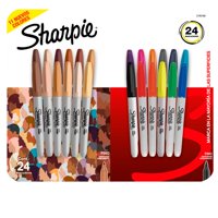 Set 24 Marcadores Sharpie Punta Fina Colores Basicos/Tierra