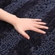thumbnail image 3 of Alfombra de baño a rayas REGALWOVEN suave y esponjosa de chenilla antideslizante lavable absorbente para inodoros y baños color azul oscuro 20" x 32", 3 of 6