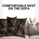 thumbnail image 5 of Juego de 2 fundas de almohada decorativas negras y doradas de 45 x 45 cm. Ideal para sofá, sala de estar, decoración del hogar., 5 of 5
