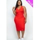 thumbnail image 5 of Vestido Ajustado sin Mangas Acanalado en Talla Grande, 5 of 9