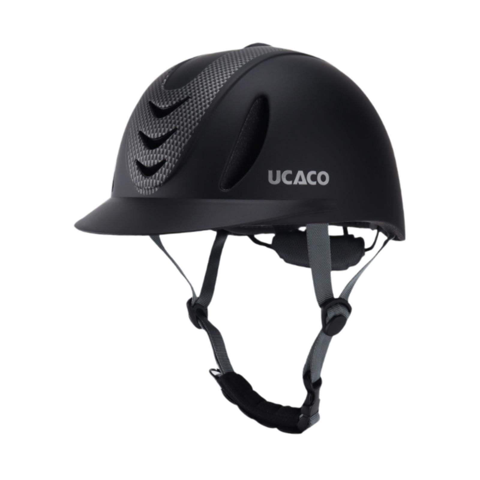 Magideal - Casco De Montar Para Hombres Y Mujeres, Equipo De Montar Ligero, Ajustable, Casco De Bicicleta Simple, Sombrero De Montar, Casco De Montar , Flor De Flor De Carbono Negro