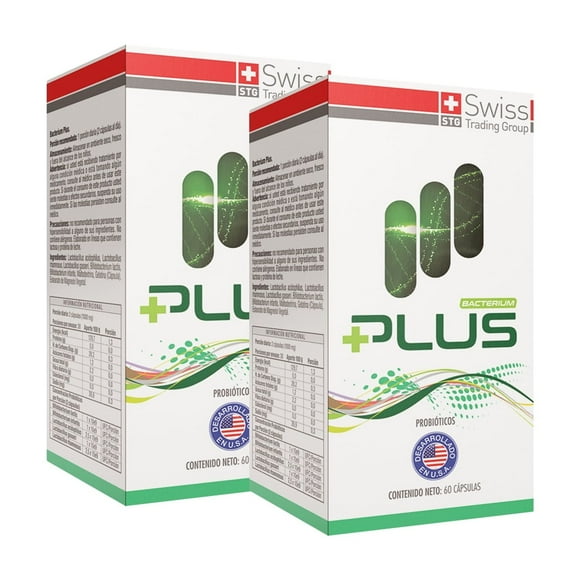 Pack 2 Complejo Natural de Probioticos Bacterium Plus Salud Intestinal