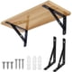thumbnail image 3 of 4 soportes para estantes de pared, resistentes y con tornillos, de metal, color negro, para cocina, dormitorio, 150 x 95 x 15 mm., 3 of 5
