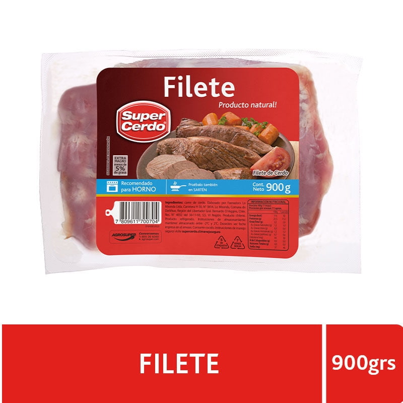 Filete De Cerdo 900 g Super Cerdo