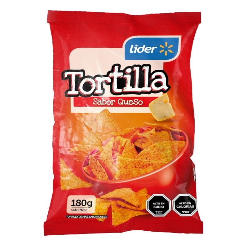 Tortilla Maíz Queso 180 g Lider