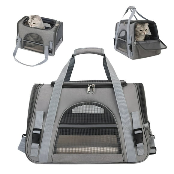 Bolso Transportador Mascota Gato Michi Portatil Con Alfombra