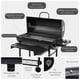 thumbnail image 4 of Parrilla Tambor a Carbón Relan BBQ Black con Tapa y Ruedas, 4 of 16