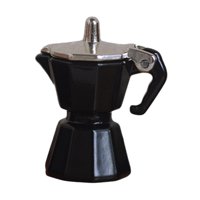 Magideal - Casa De Muñecas Miniatura Mini Hervidor De Café Simulación Casa De Muñecas Accesorios De Cocina Favores De Fiesta Adorno Vívido Olla Modelo Juguete Es Negro
