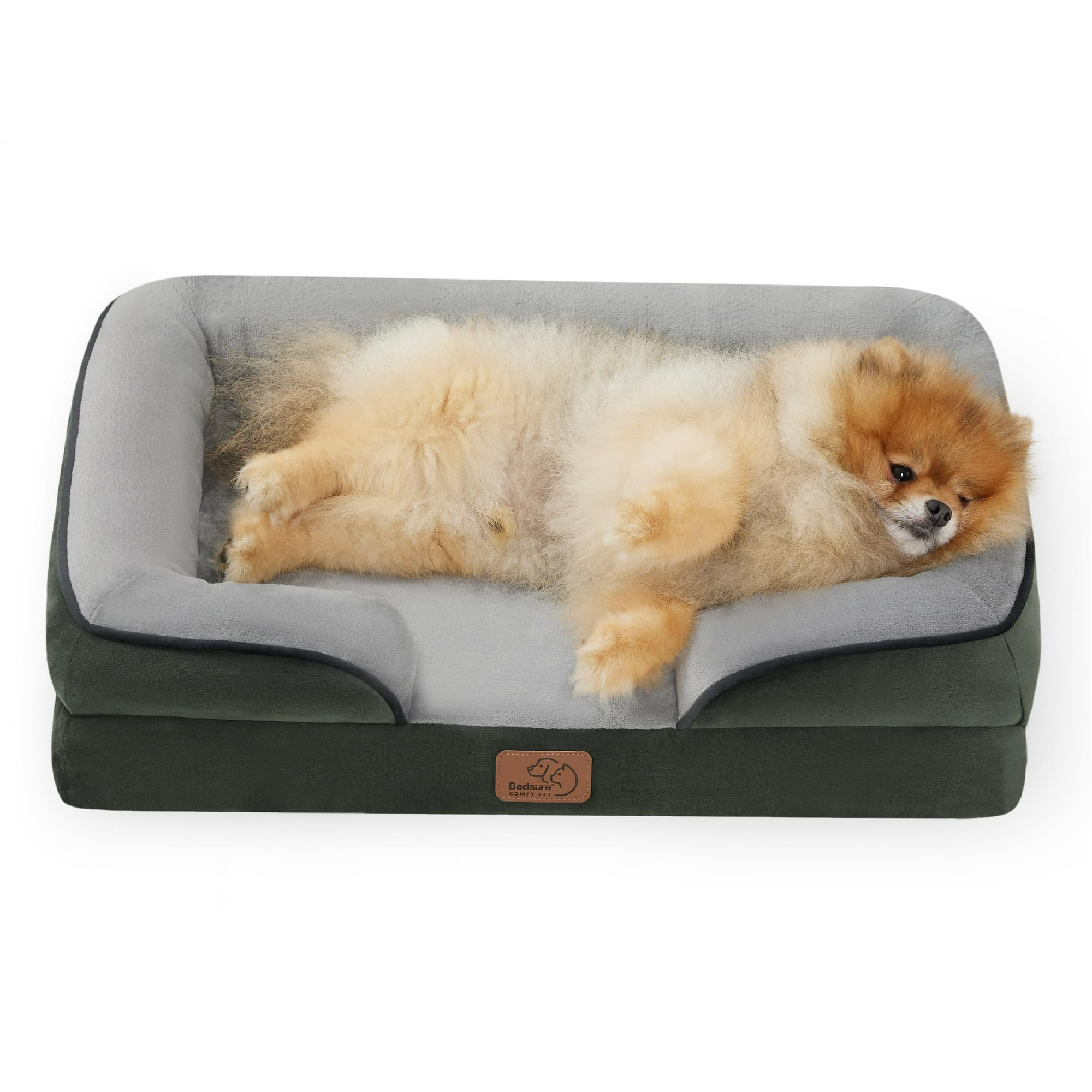 Bedsure - Colcha Ortopédica Para Cama De Perro, Pequeña, Lavable, Verde Oscuro