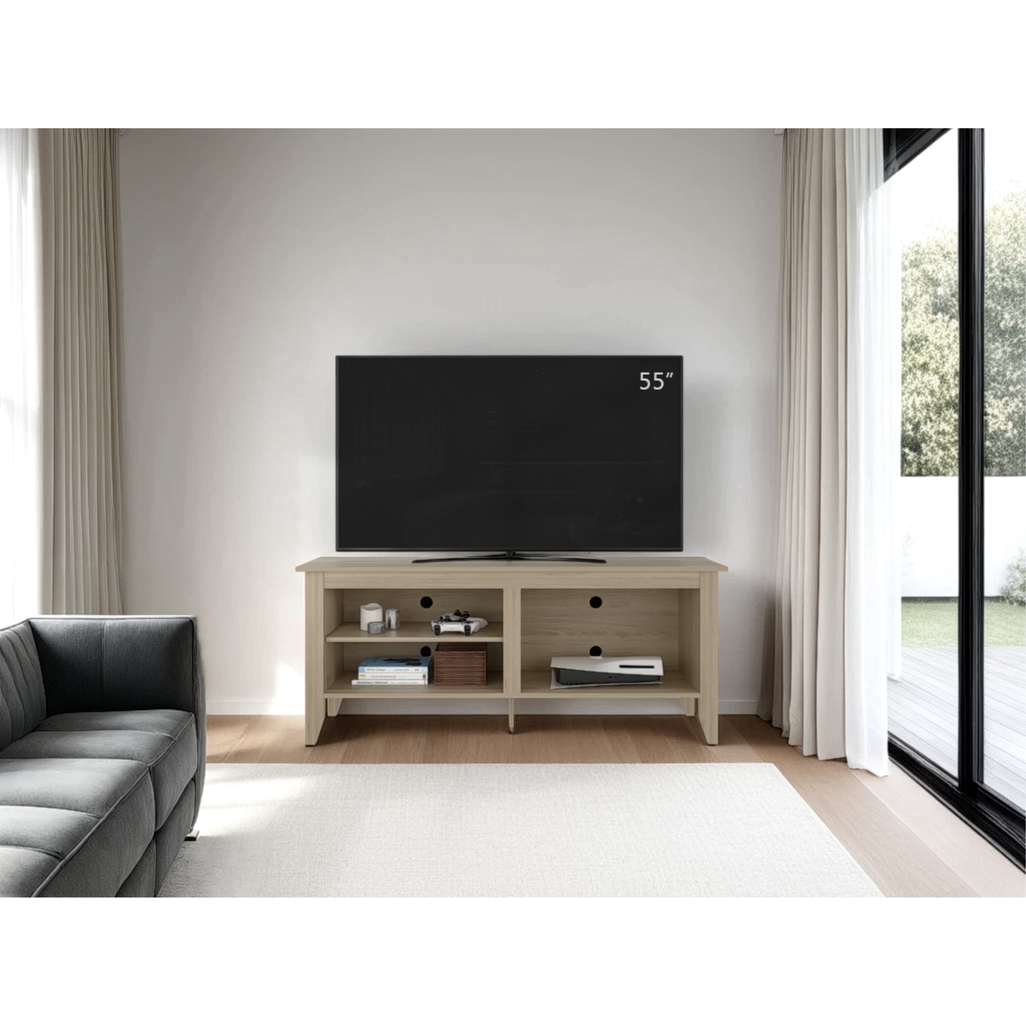 Tuhome - Rack Tv 65" Essential Rovere 61x147x40 Cm