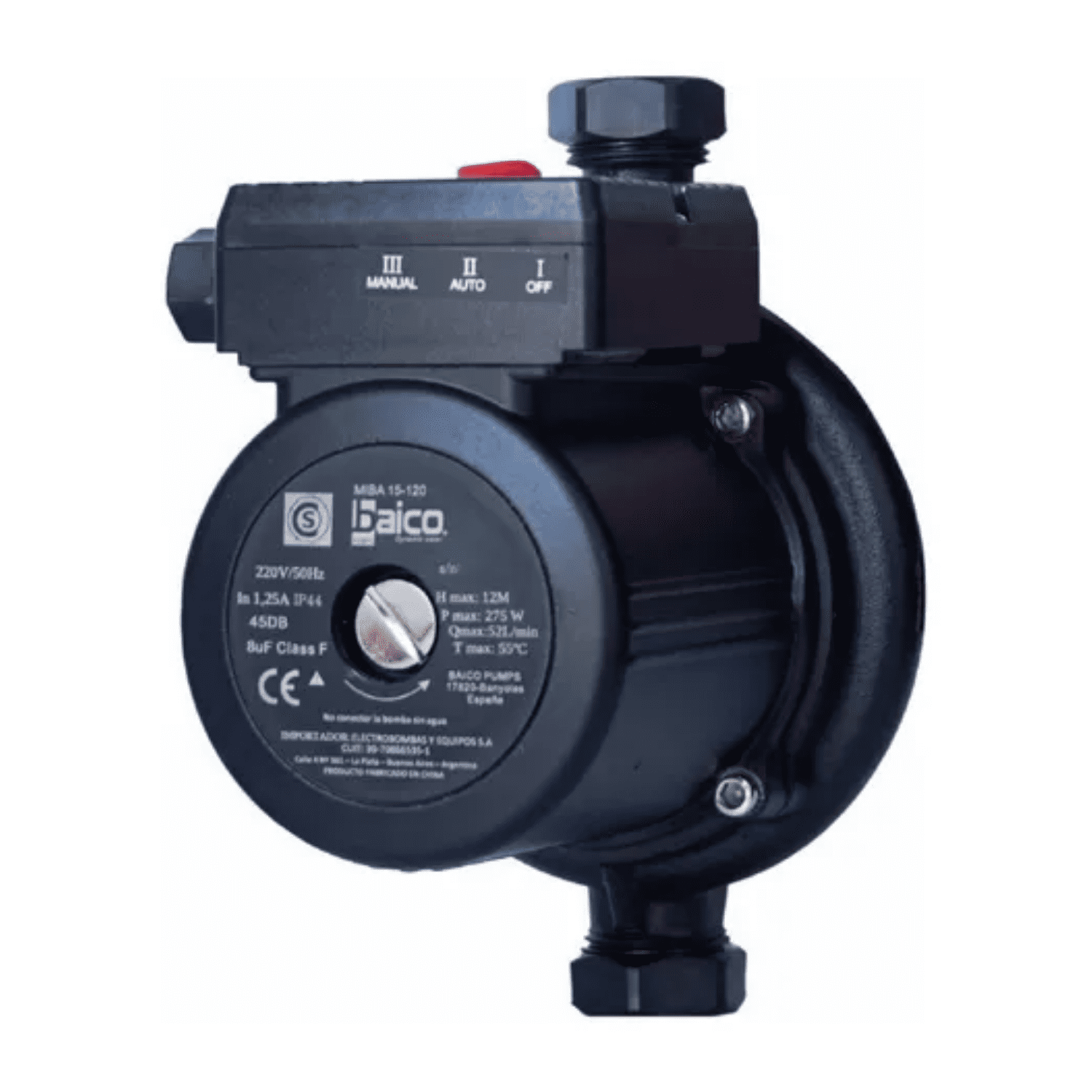 Baico - Bomba Recirculadora Para Calefacción Miba 15-120 220v