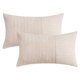 thumbnail image 1 of REGALWOVEN Fundas de Cojín Juego de 2 Modernas Rayas Decorativas para Sofá Cama para Sala de Estar Blanco 12" x 20", 1 of 7