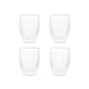 thumbnail image 1 of Pack 4 Vasos Doble Pared Vidrio 350ml Liquidos Calientes Cafe, 1 of 3