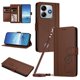 thumbnail image 1 of Funda Cartera Trébol para Xiaomi Redmi Note 14 4G con Ranuras Tarjetas y Carga Inalámbrica Marrón, 1 of 6