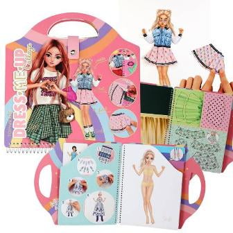 Cuaderno collage en forma de cartera - Dress me up - para hacer increibles y unicos disenos TOPModel