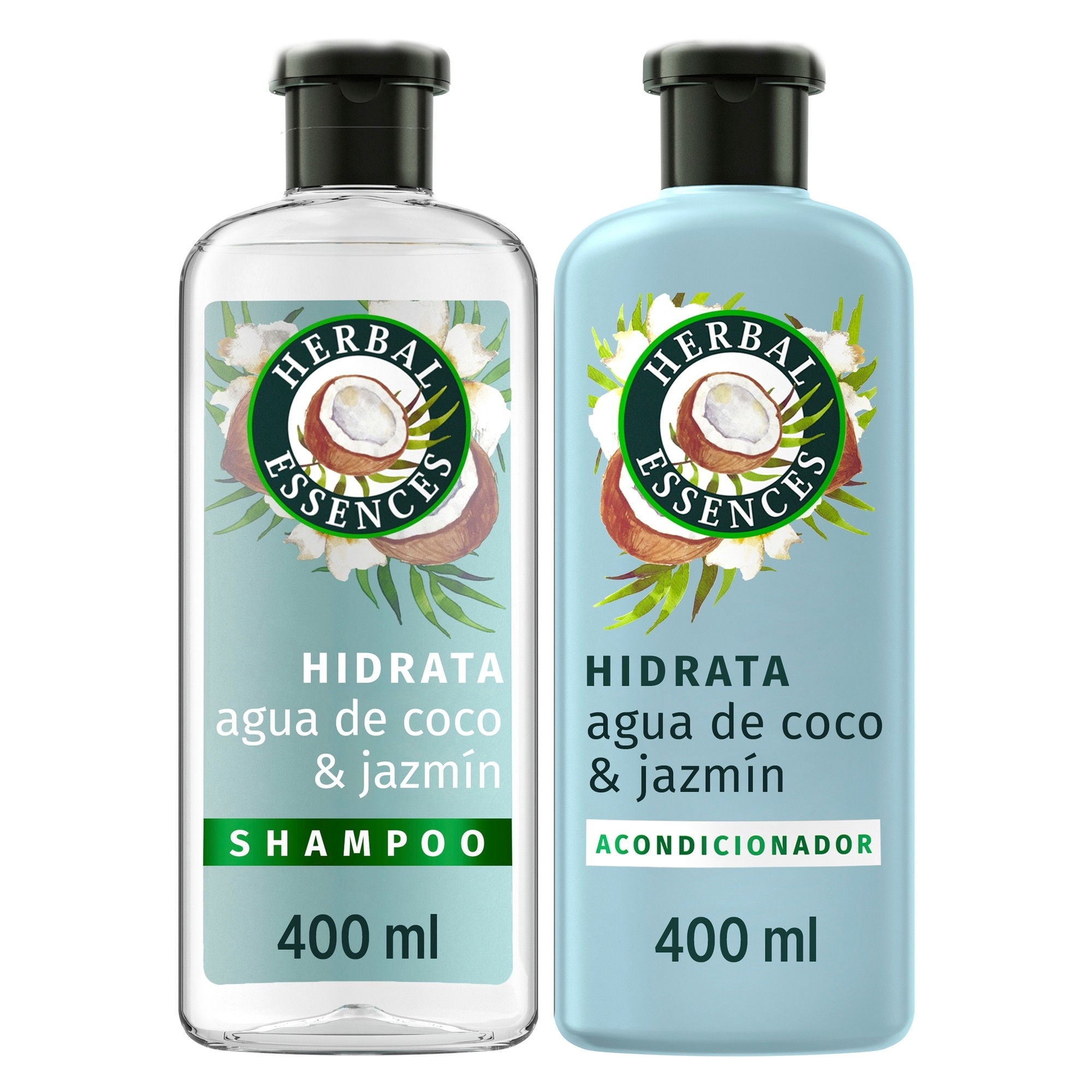 Pack Agua De Coco & Jazmín Shampoo + Acondicionador 400 Ml C/u 1 Un. 1 Un Herbal Essences