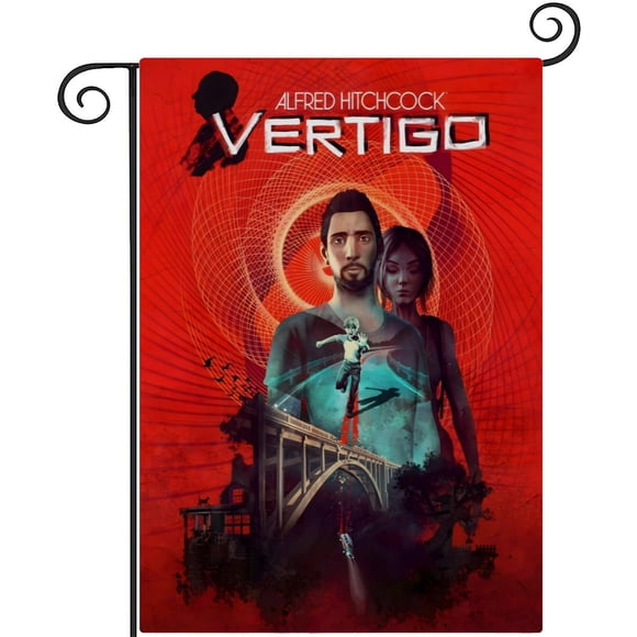 Vértigo-bandera de jardín temática. Regalo perfecto para fans, amigos y familiares, ideal para actividades al aire libre y decoración de fiestas.28CM*45CM