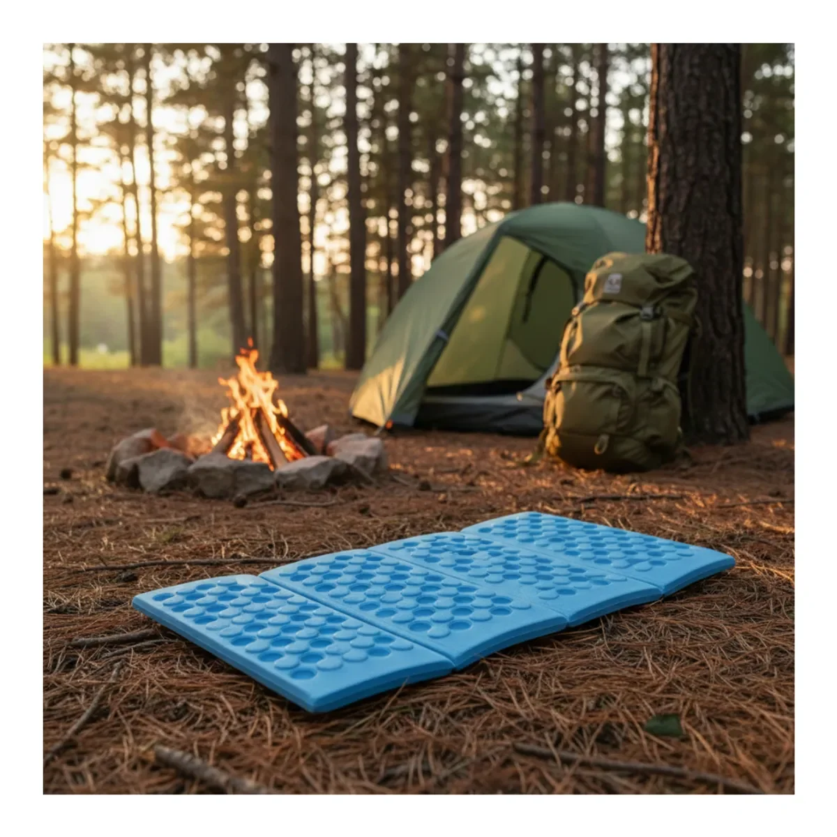 Genérico - Cojín Asiento Plegable De Espuma Alfombrilla Camping