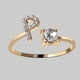 thumbnail image 1 of 26-Letter Gold Rings with Zircon and Rhinestone Adjustable Sturdiness - Perfect Gift for Women, 1 of 5