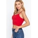 thumbnail image 5 of Top CCwholesalesclothings Algodón Spandex Cuello Redondo Copa Removible Rojo Intenso, 5 of 5