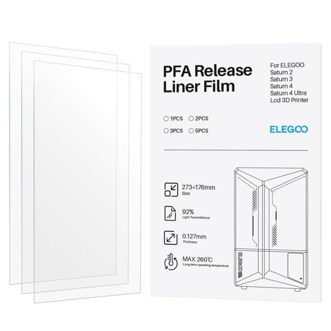 Release Liner Film Elegoo Pfa 2.0 Para Saturn 4/4 Ultra/3/2