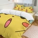 thumbnail image 2 of Pikachu Pinch Face 3 Piece Sets Full/Queen Size - Reversible Microfiber Quilts with Shams Soft Lightweight Bedspread Coverlet Comforter for All Season Bed Sheets, 2 of 4