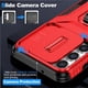 thumbnail image 3 of Funda Armada para Samsung Galaxy S23 con Tapa Deslizante y Soporte Magnético Giratorio Rojo, 3 of 5