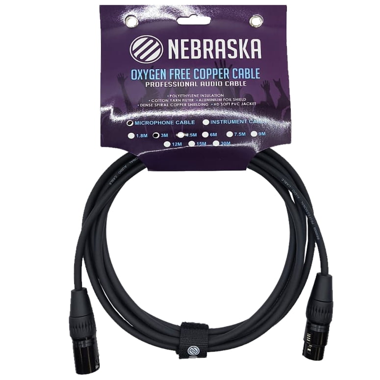 Cable De Microfono De 3 Metros Nebraska Mxf 3