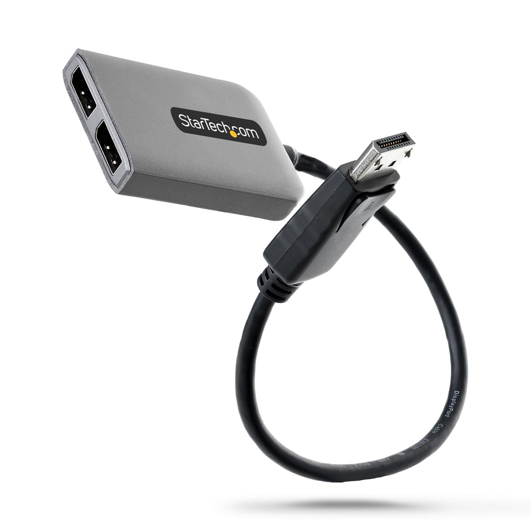 Divisor Displayport Startech.com De 2 Puertos, Concentrador Mst 5k A 60 Hz