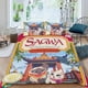 thumbnail image 2 of Sagwa, la Gata Siamés China Conjunto de sábanas temático, trío de piezas, cómodo y amigable con la piel, diseño único, regalo de decoración para el hogar para familiares, amigos y fans,135cm *200cm, 2 of 6