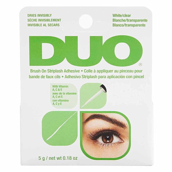 Adhesivo para pestañas DUO Brush-On con vitaminas A, C y E, 5 ml, transparente