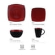 thumbnail image 2 of Juego de vajilla Gibson Elite Soho Lounge, 16 piezas, rojo y negro, 2 of 8
