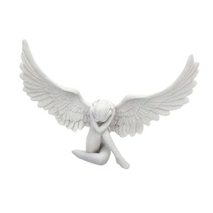 Bothyi - Estatua De Ángel De Resina, Decoración Creativa Para El Hogar, Figura De Ángel Para Mesa De Oficina, Mujer, Color Blanco
