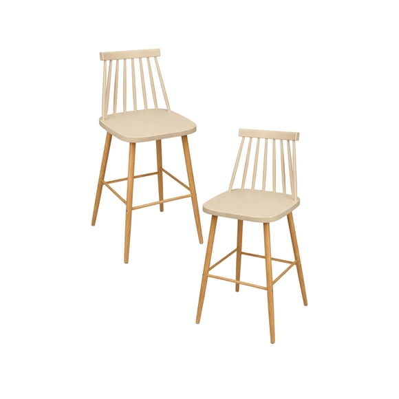 Pack 2 Taburetes de Bar 65 cm Royal - Beige